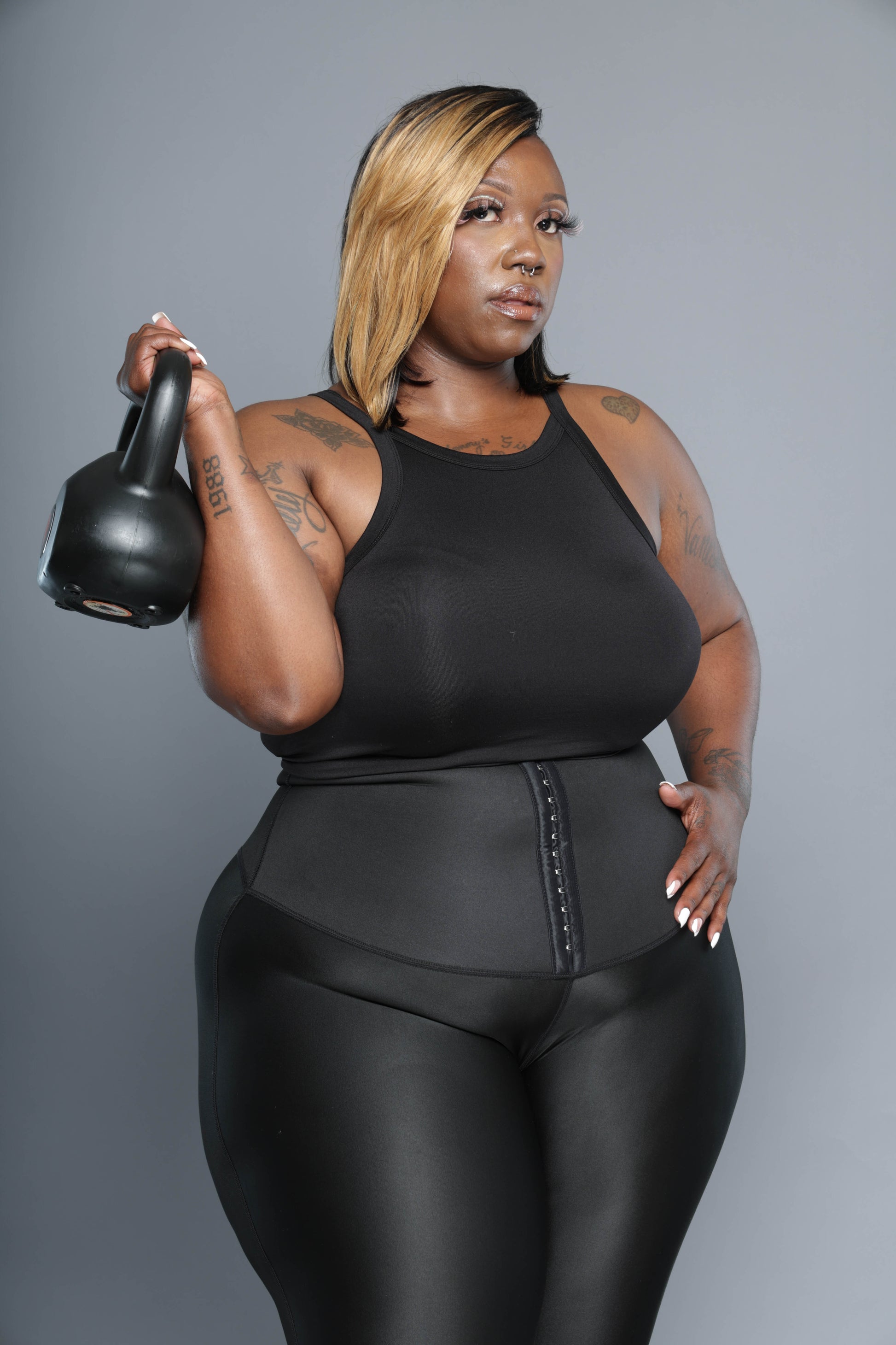 High-Waist Sauna Compression Leggings