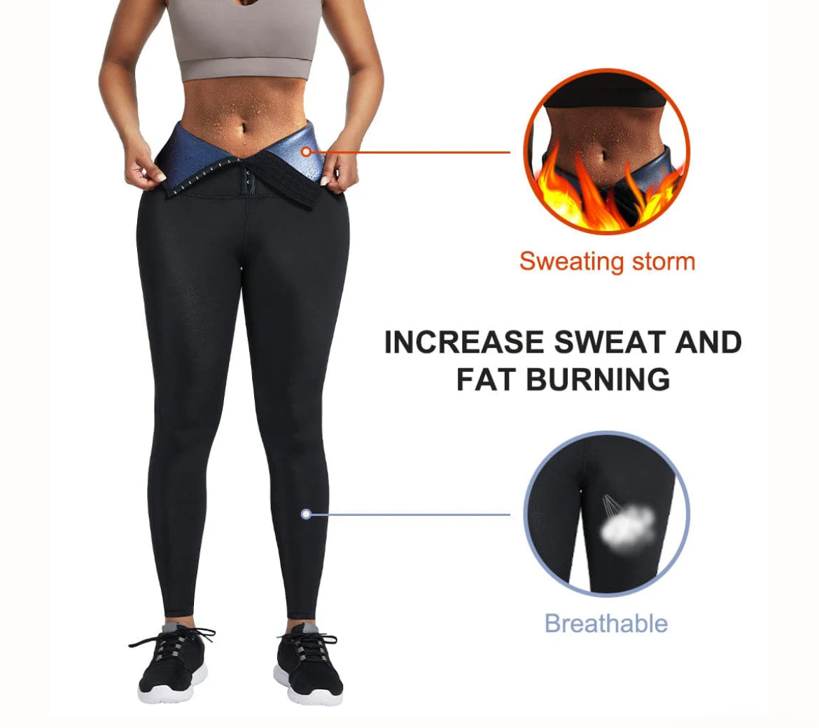High-Waist Sauna Compression Leggings